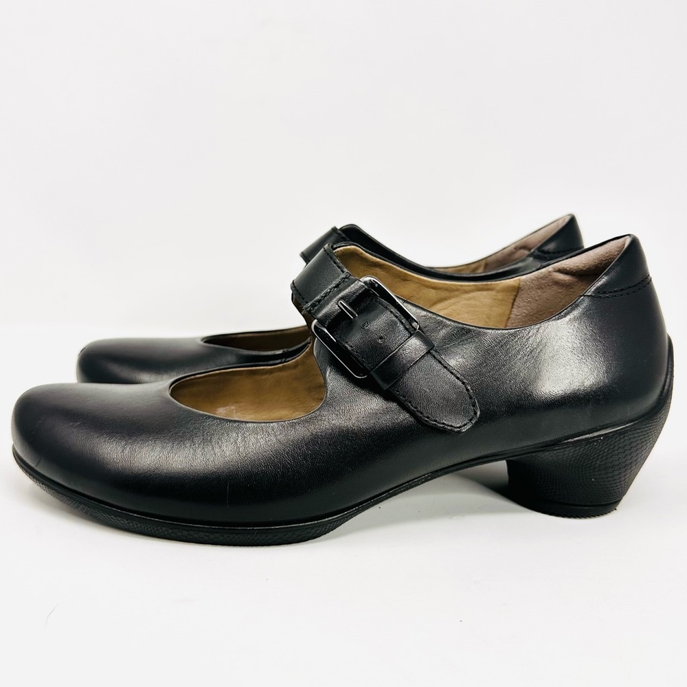 Ecco Sandals Women’s Mary Jane Black Leather - Picture 8 of 14